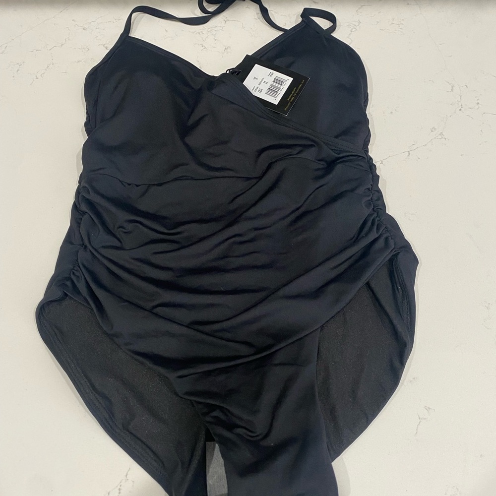 New With Tag Sunn Lab Swim Size S Basic Black One Piece Swimsuit